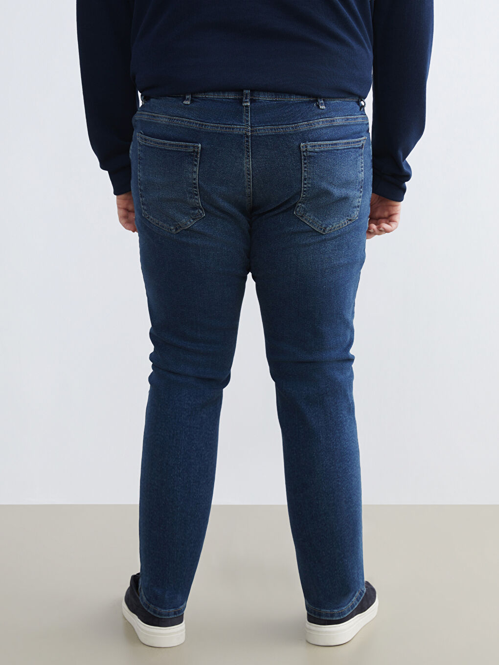 İndigo Büyük Beden 750 Slim Fit Erkek Jean Pantolon-3