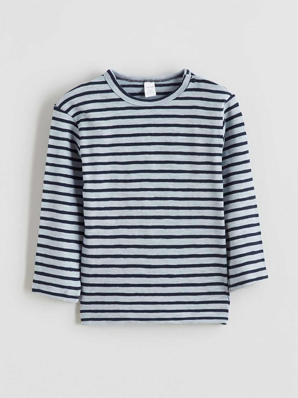 Mavi Bisiklet Yaka Çizgili Erkek Bebek Pijama Takımı-1