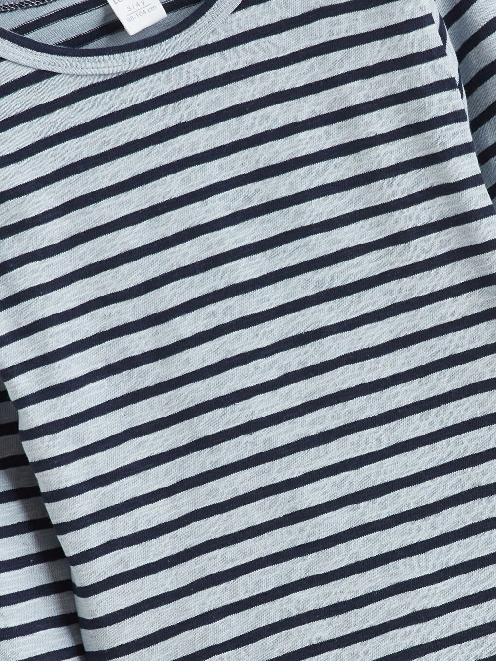 Mavi Bisiklet Yaka Çizgili Erkek Bebek Pijama Takımı-2