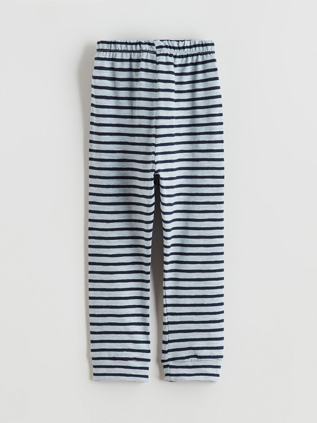 Mavi Bisiklet Yaka Çizgili Erkek Bebek Pijama Takımı-6