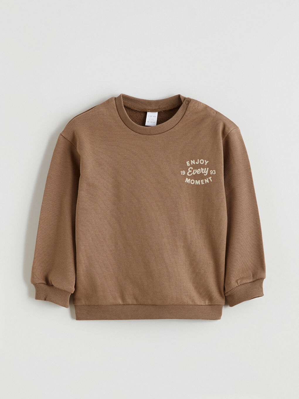 Kahverengi Baskılı Erkek Bebek Sweatshirt ve Eşofman Altı-1