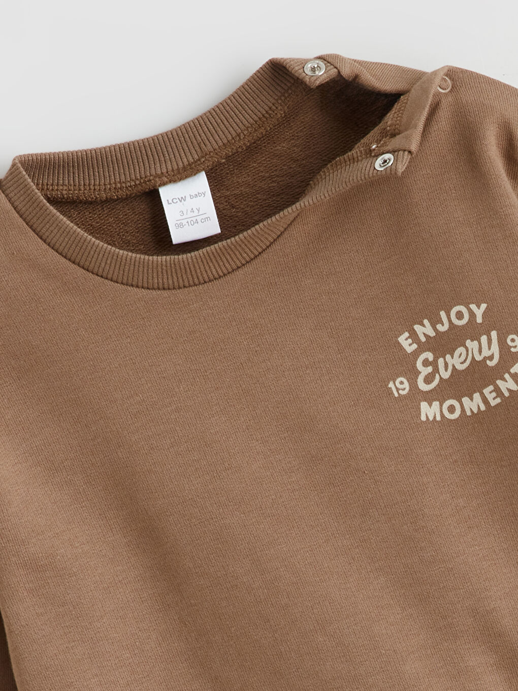 Kahverengi Baskılı Erkek Bebek Sweatshirt ve Eşofman Altı-2