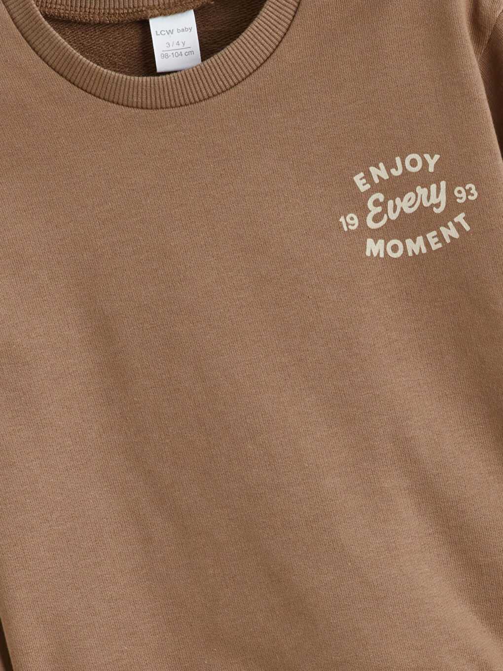 Kahverengi Baskılı Erkek Bebek Sweatshirt ve Eşofman Altı-3