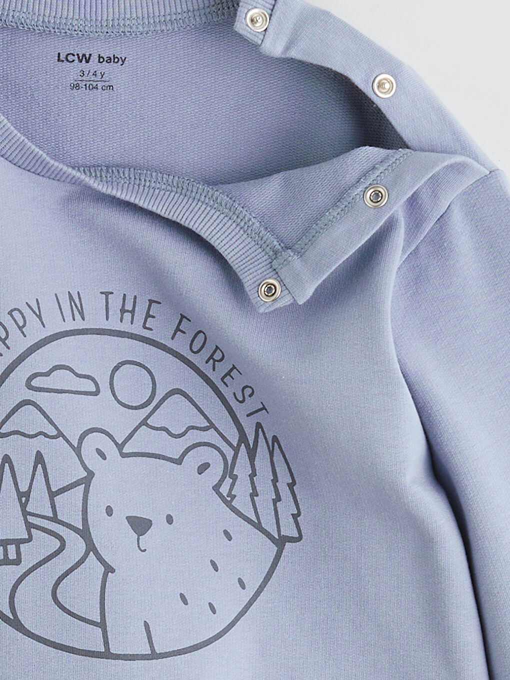 Mavi Bisiklet Yaka Erkek Bebek Sweatshirt-2