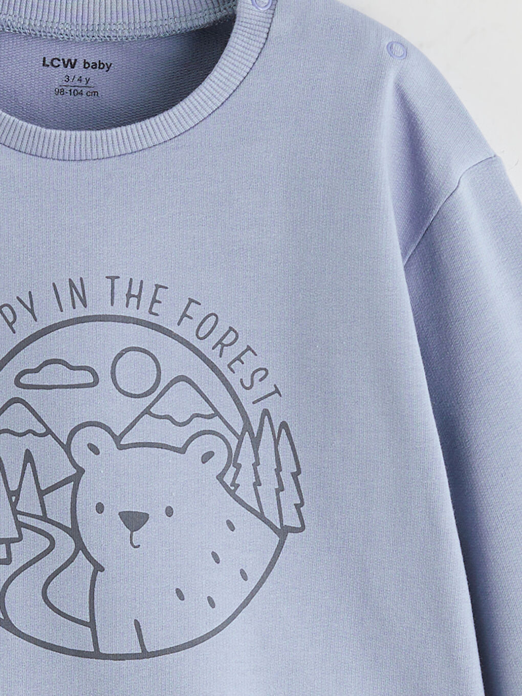 Mavi Bisiklet Yaka Erkek Bebek Sweatshirt-3