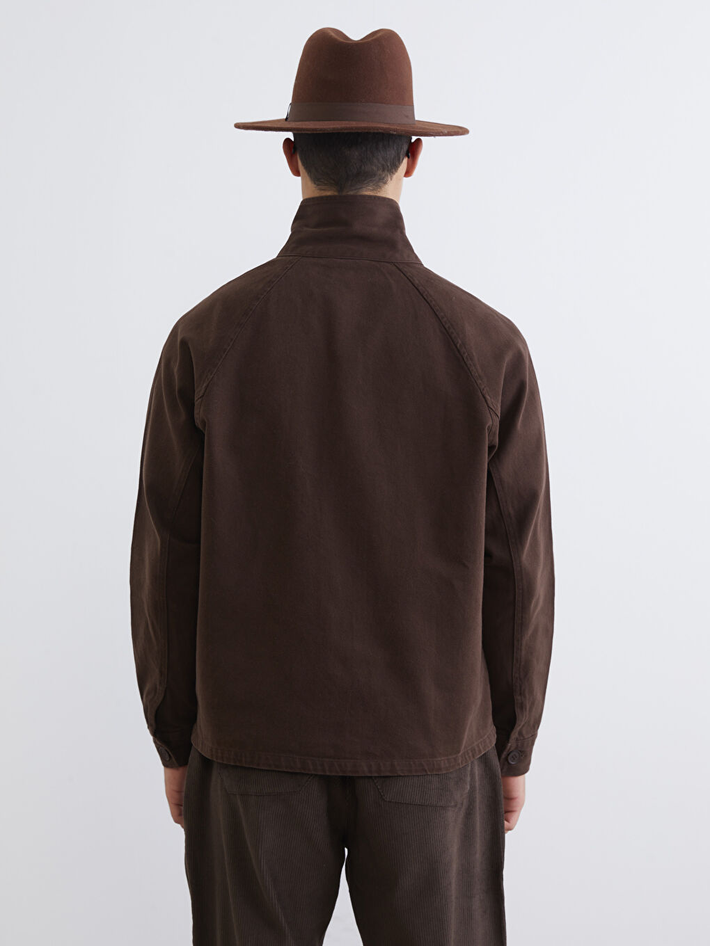 Kahverengi Rahat Kalıp Uzun Kollu Erkek Gömlek Ceket-3