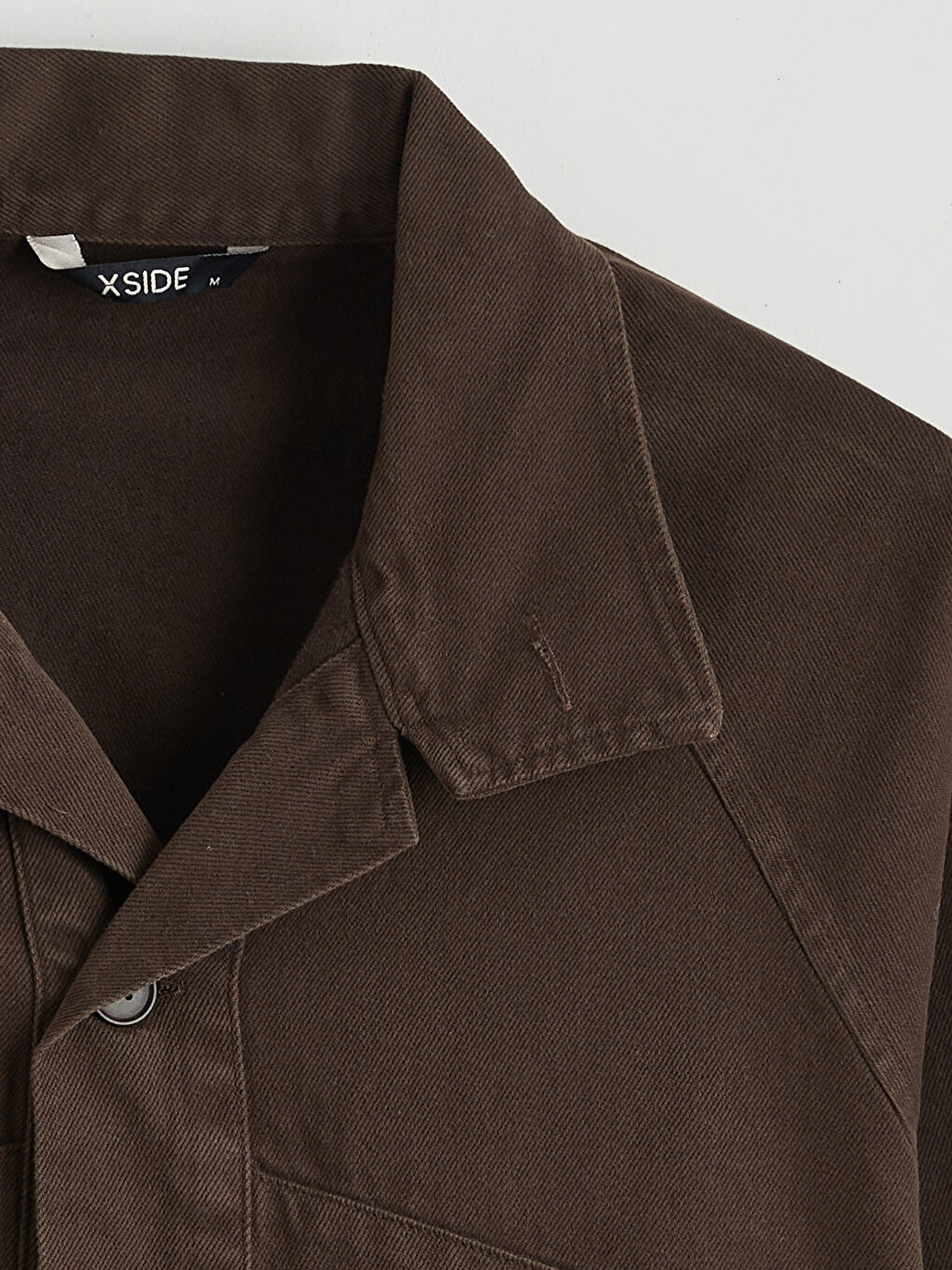 Kahverengi Rahat Kalıp Uzun Kollu Erkek Gömlek Ceket-5