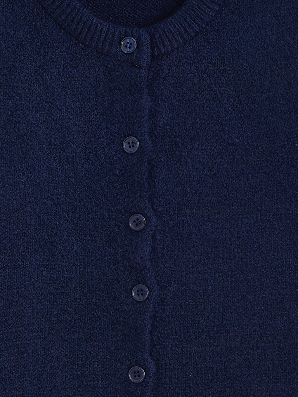 Lacivert Bisiklet Yaka Kadın Triko Yelek-5