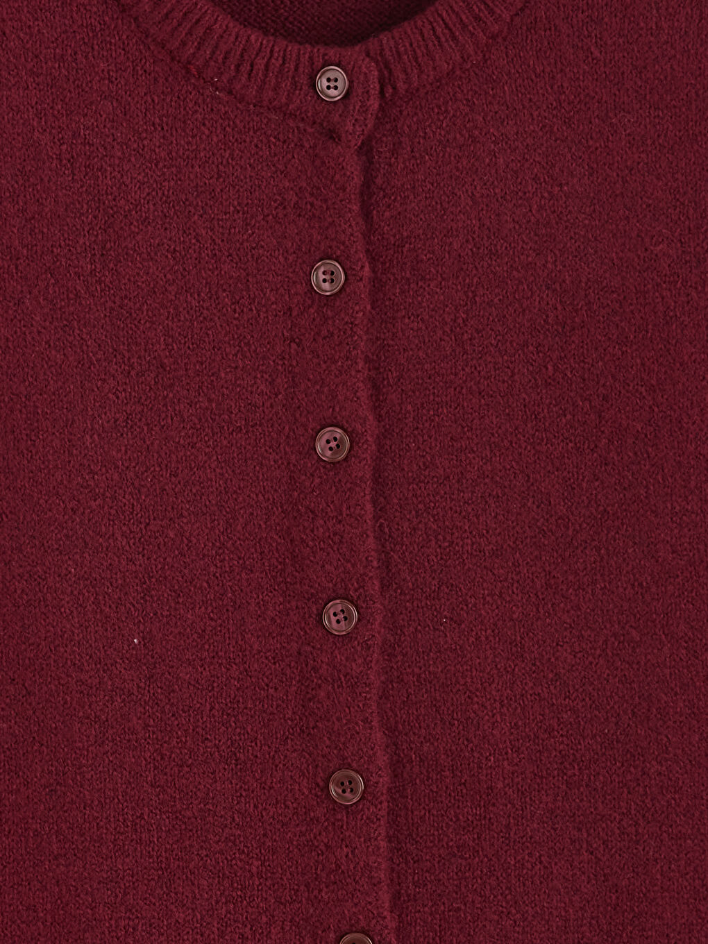 Bordo Bisiklet Yaka Kadın Triko Yelek-5