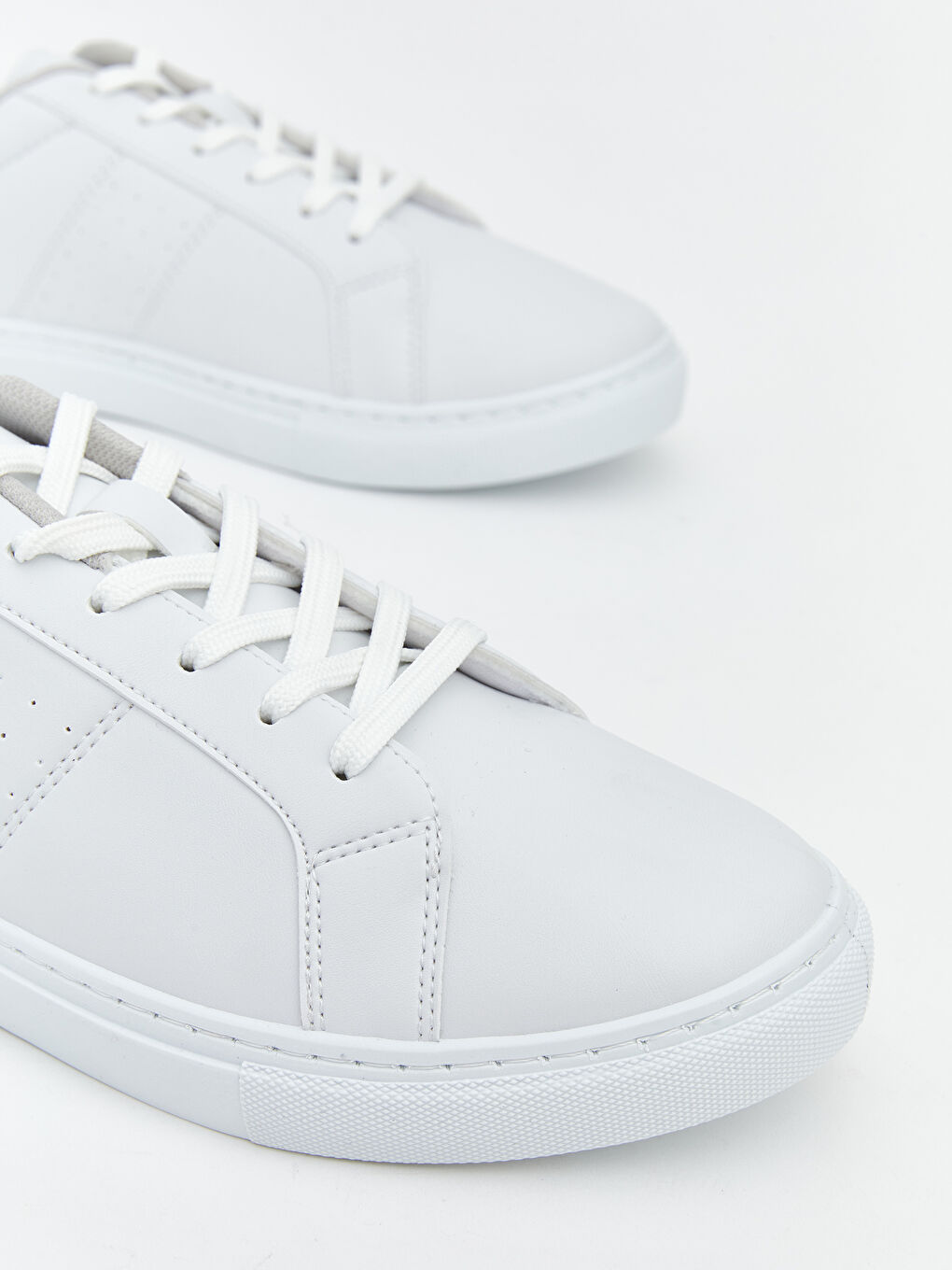 Beyaz Bağcıklı Erkek Spor Ayakkabı-2