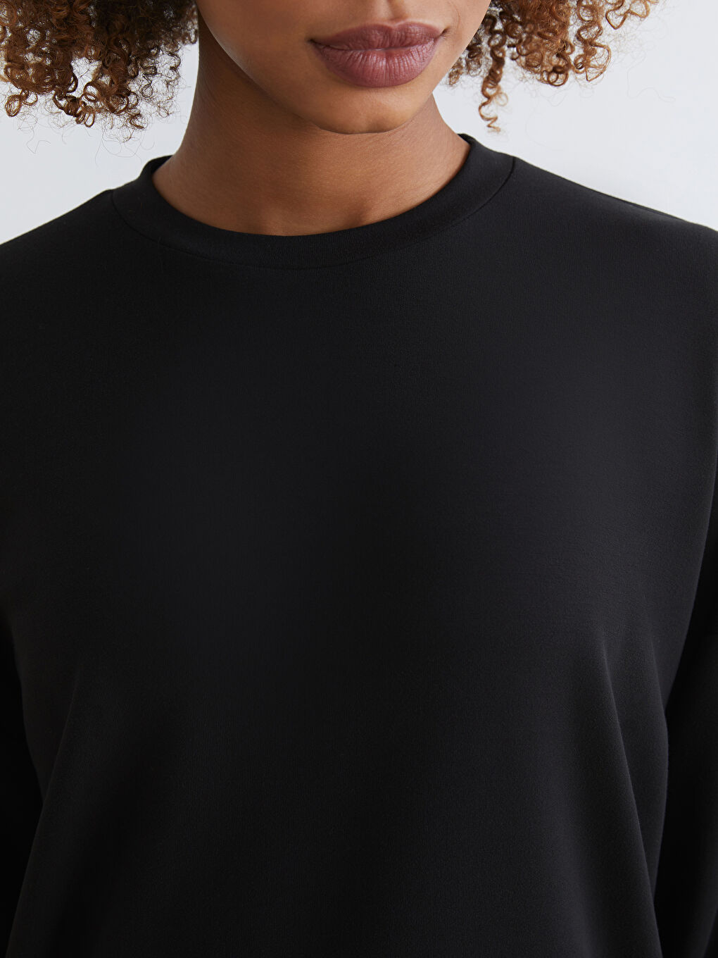 Crew Neck Oversize Women's Thick Sweatshirt-2