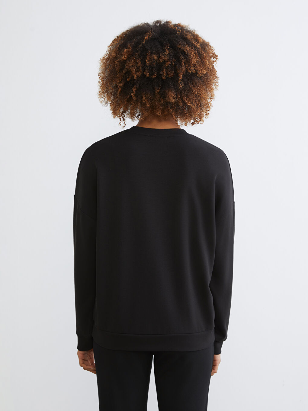 Crew Neck Oversize Women's Thick Sweatshirt-3