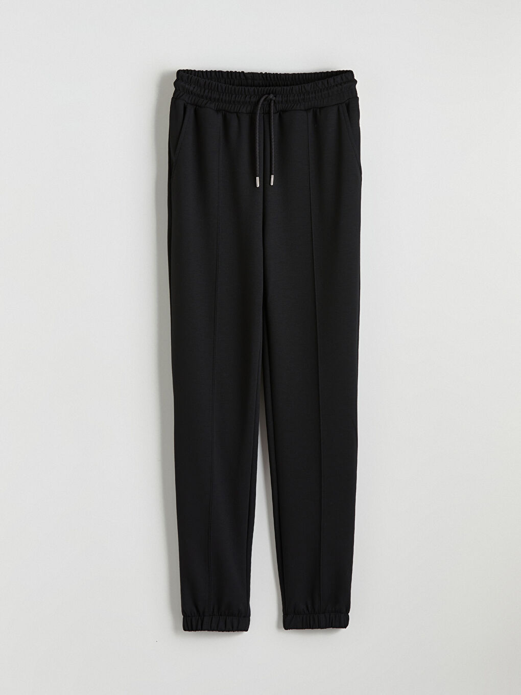 Siyah Beli Lastikli Kadın Jogger Eşofman Altı-4