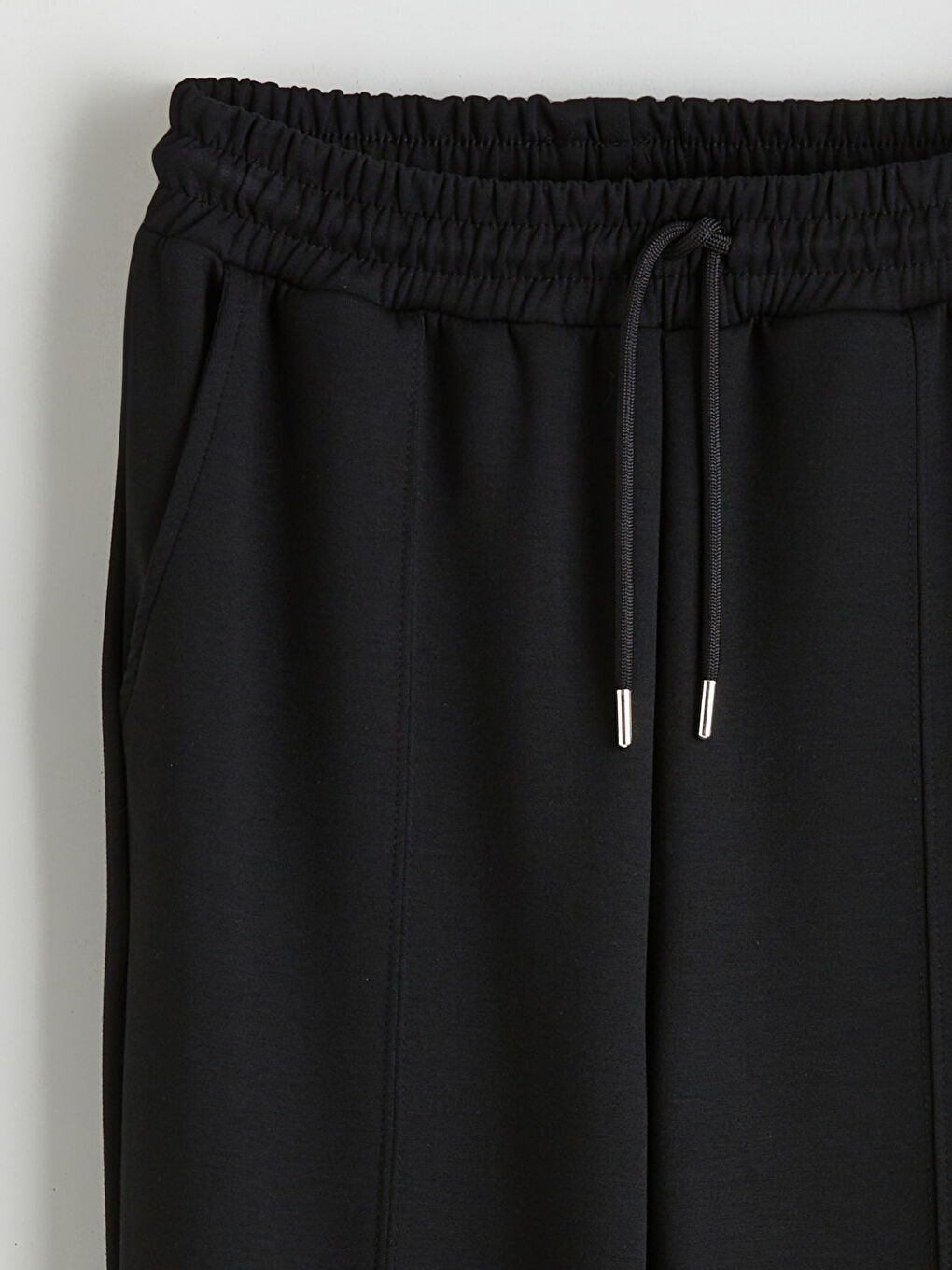 Siyah Beli Lastikli Kadın Jogger Eşofman Altı-5