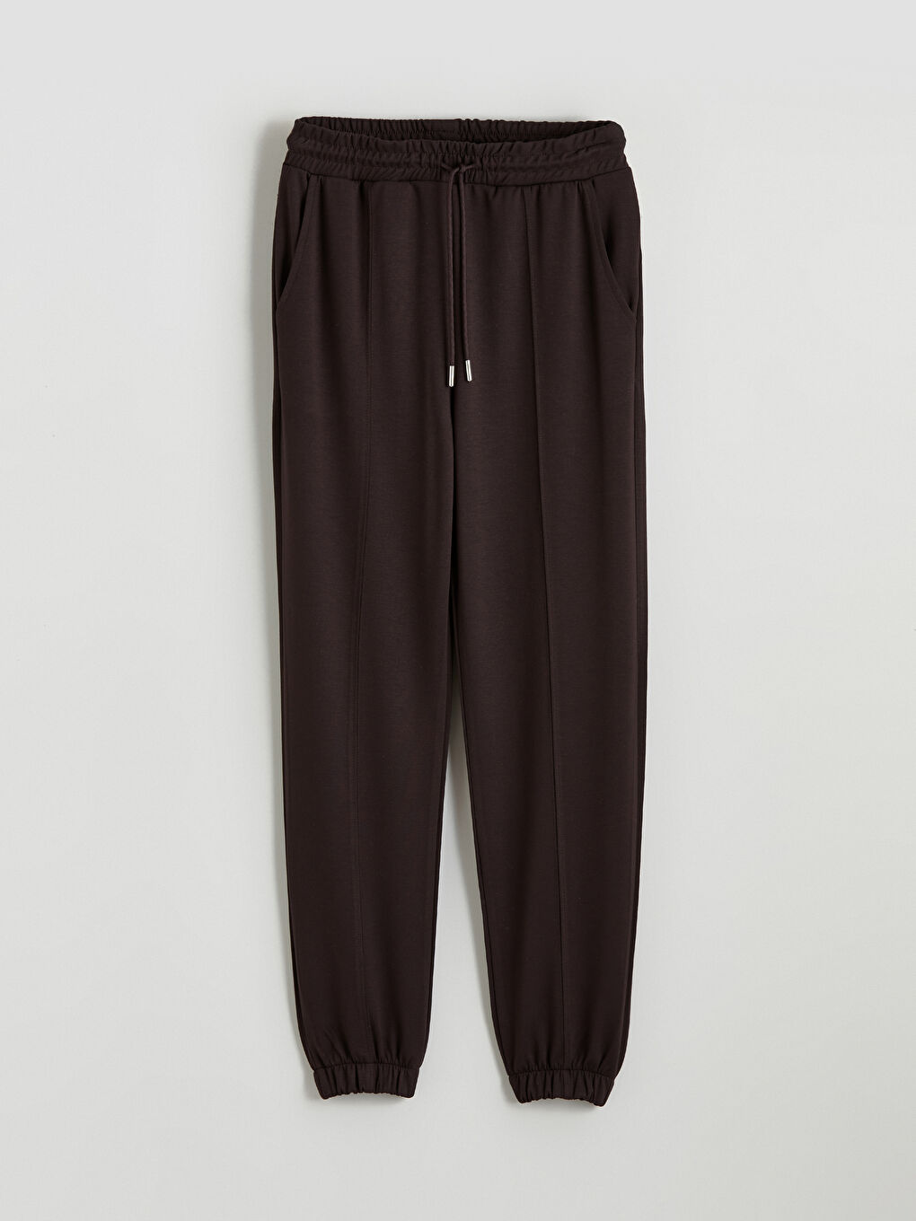 Kahverengi Beli Lastikli Kadın Jogger Eşofman Altı