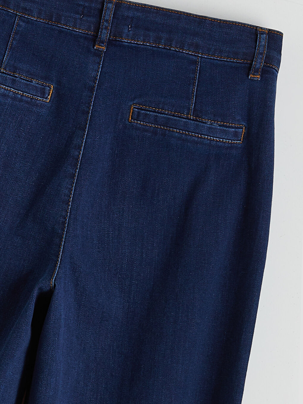 Lacivert Wideleg Kadın Jean Pantolon-5