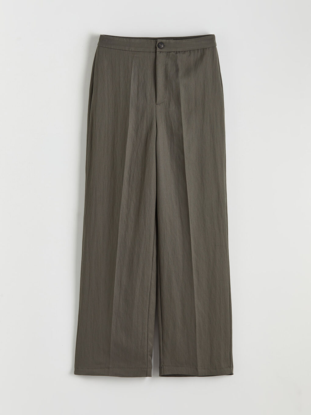 Antrasit Dar Fit Geniş Paça Kadın Pantolon-4