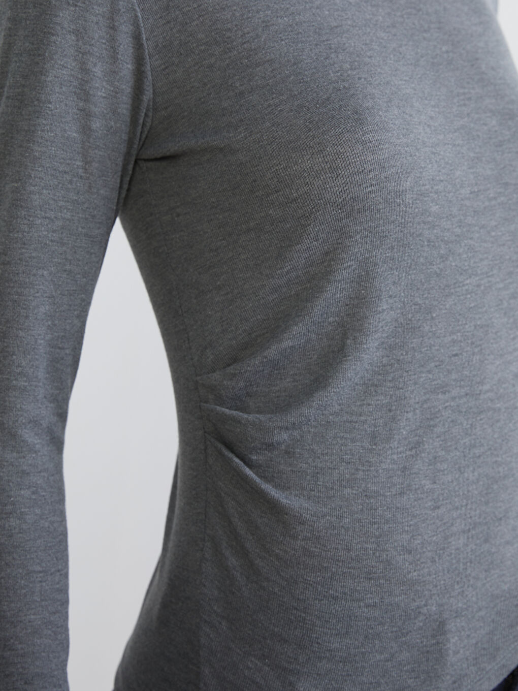 Slash Neck Ruched Blouse-2