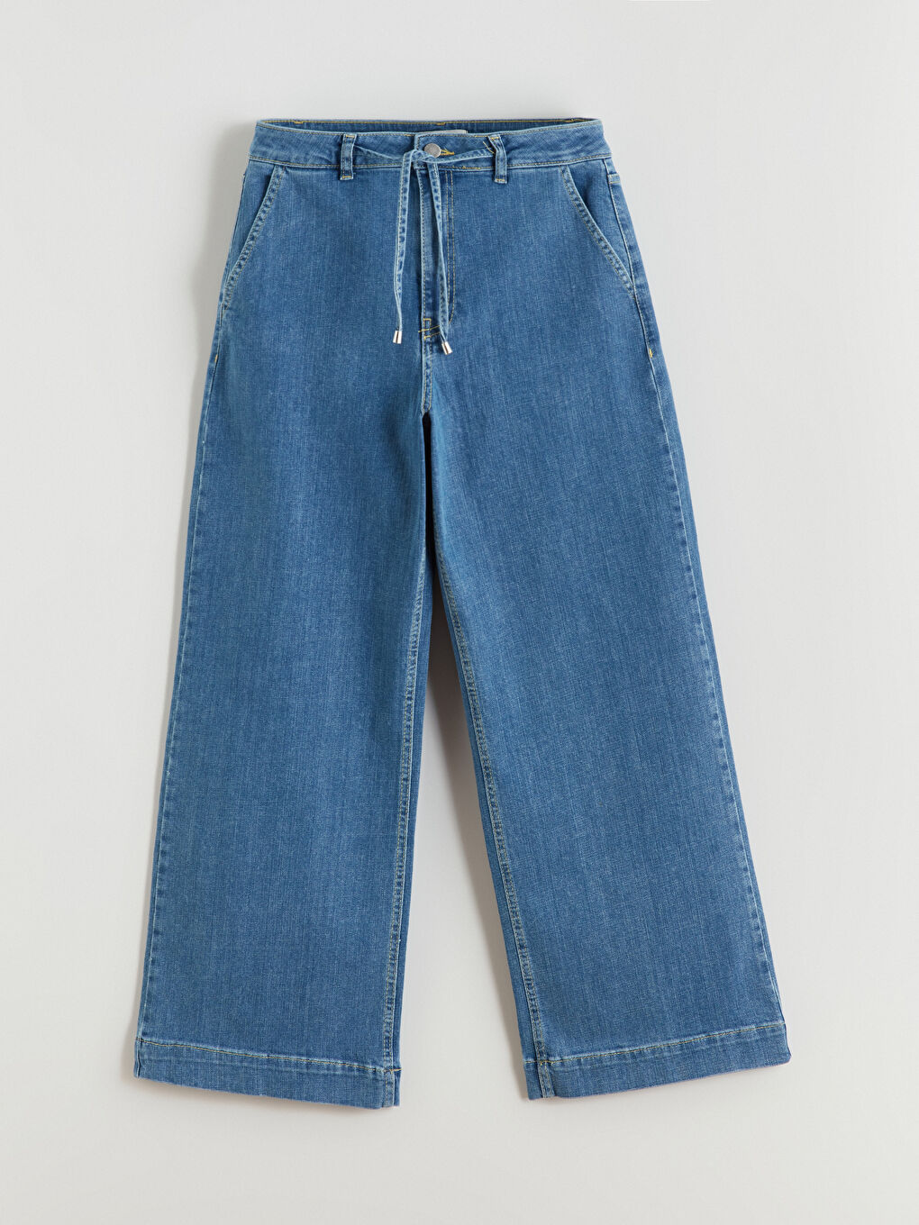 İndigo Wideleg Kadın Jean Pantolon-4