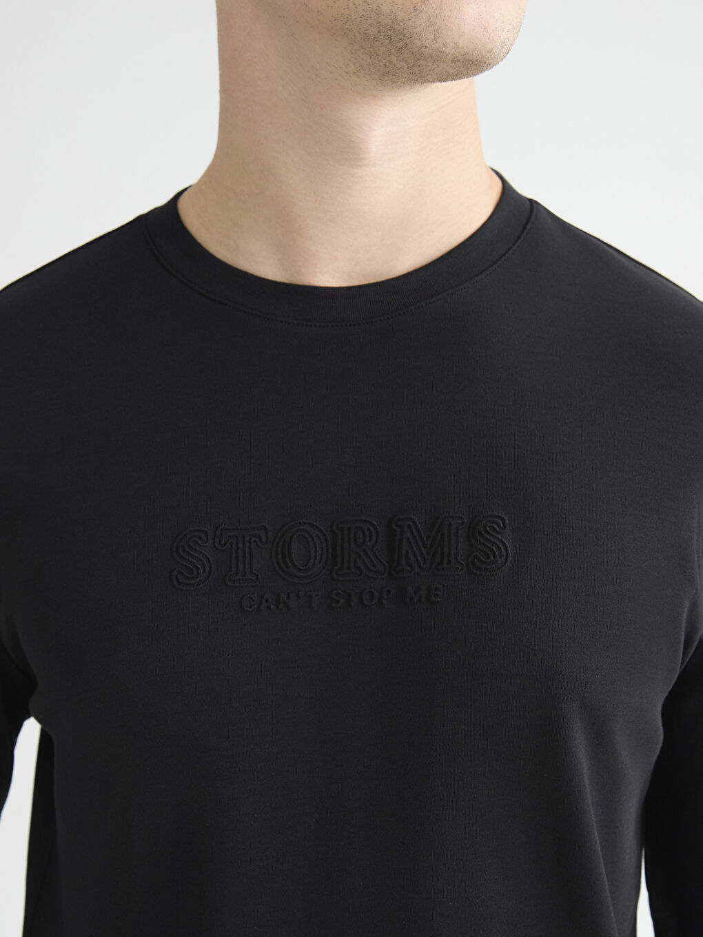 Crew Neck Long Sleeve Printed Men's T-Shirt-2