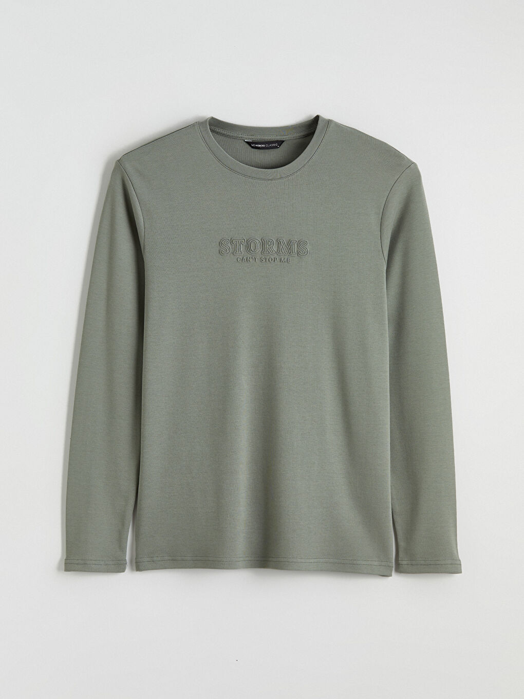 Crew Neck Long Sleeve Printed Men's T-Shirt-4