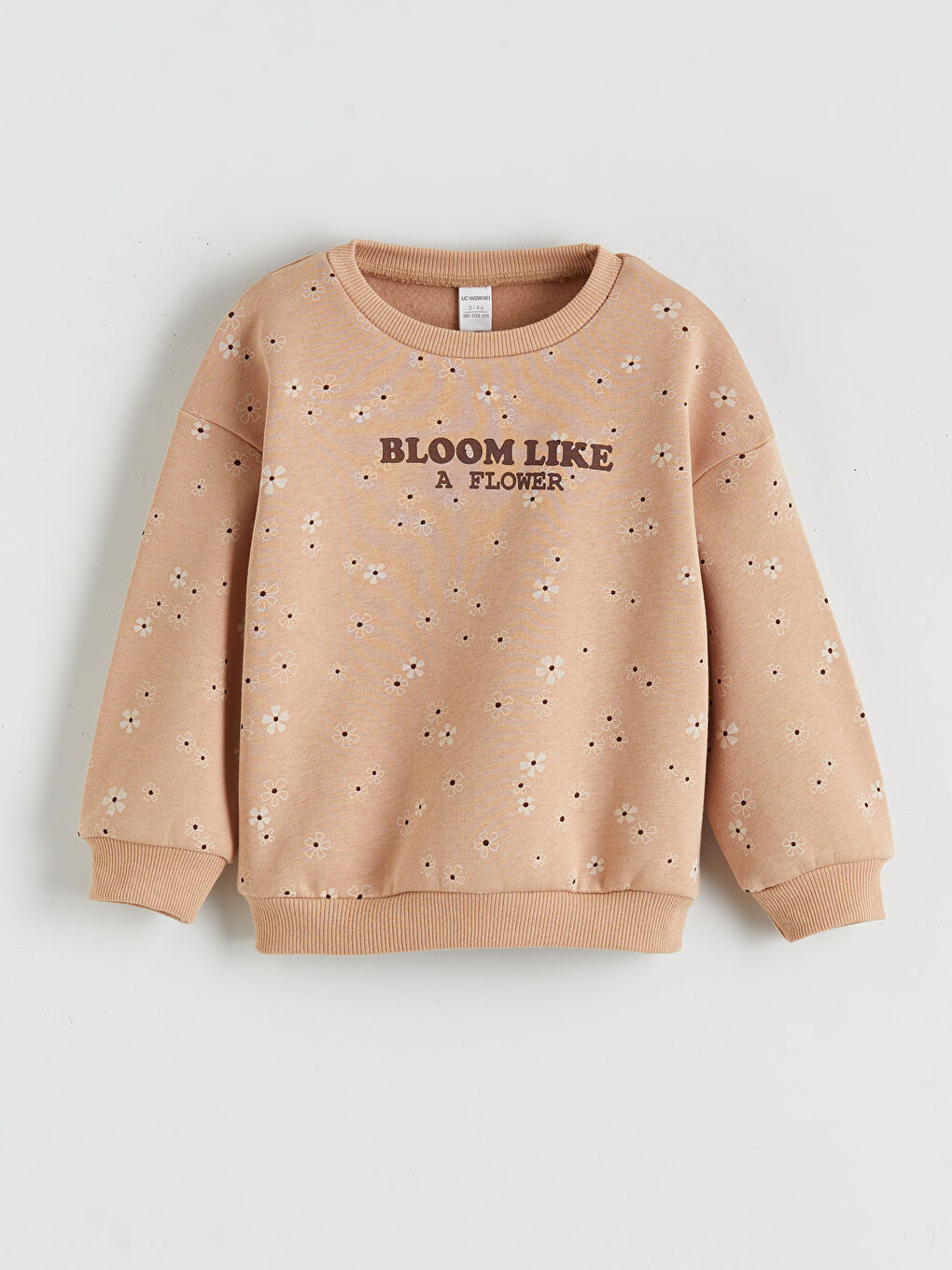 Crew Neck Girls' Sweatshirt and Pants-1