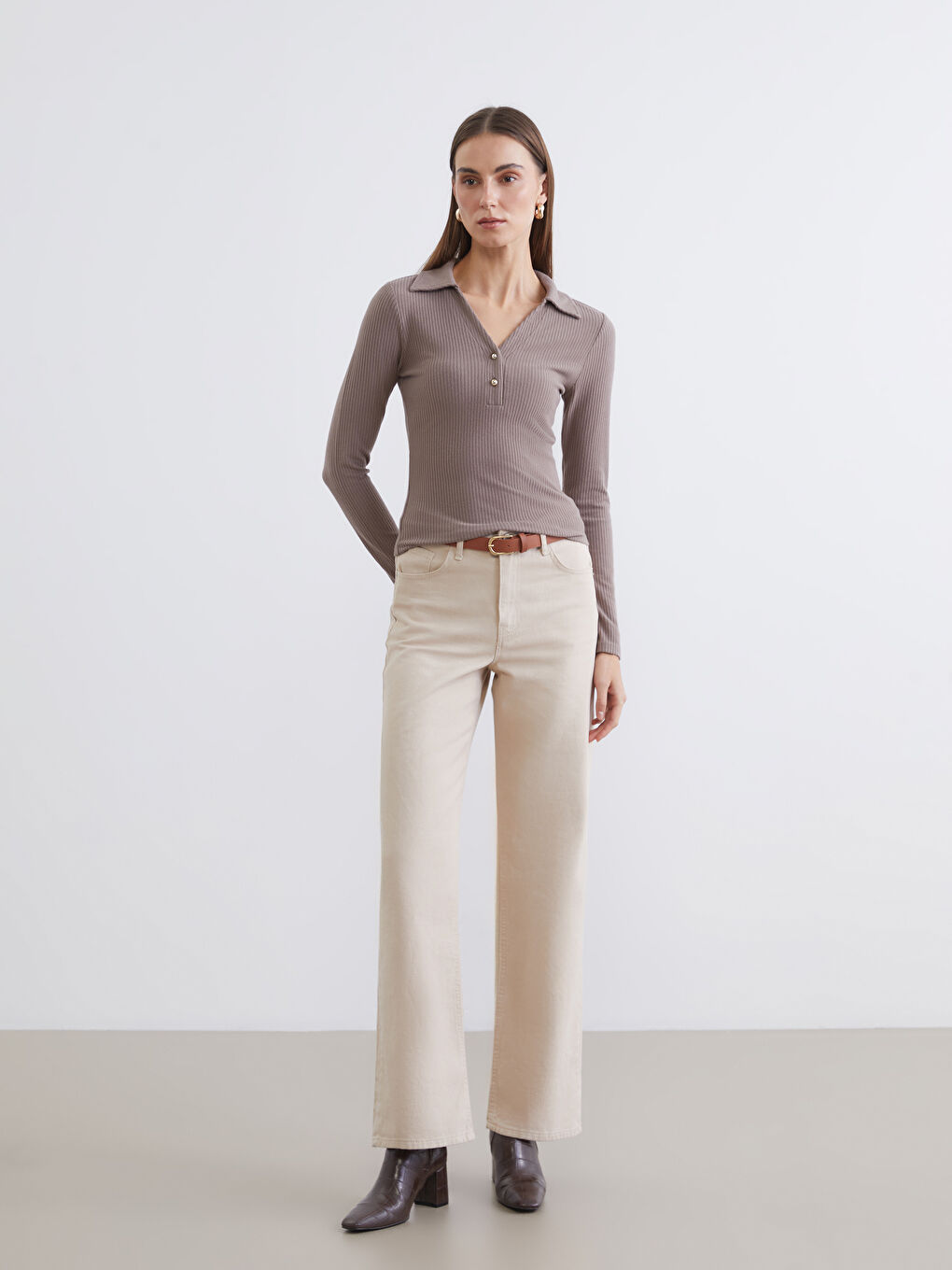 Әйелдерге арналған поло жағалы боди-1