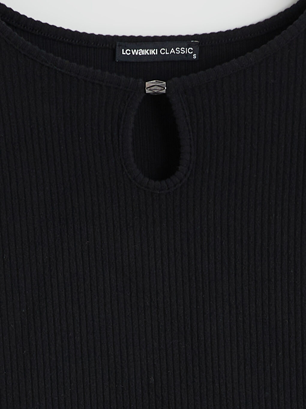 Круглый Вырез Текстурированный Женский Боди-5