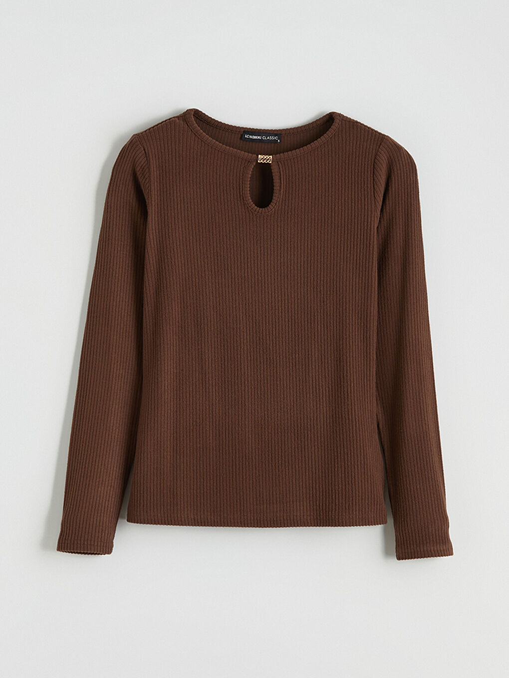 Круглый Вырез Текстурированный Женский Боди-4