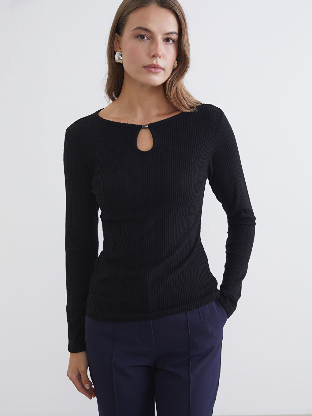 Круглый Вырез Текстурированный Женский Боди