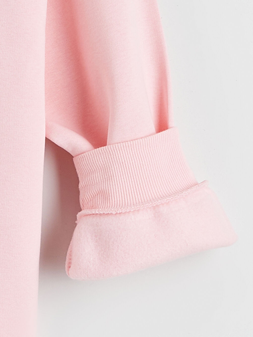 Pembe Spongebob Baskılı Kız Çocuk Kalın Sweatshirt-1