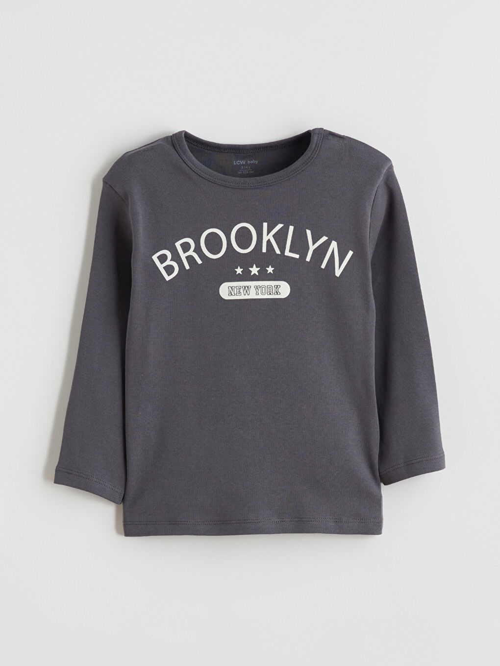Antrasit Brooklyn Baskılı Erkek Bebek Pijama Takım-1