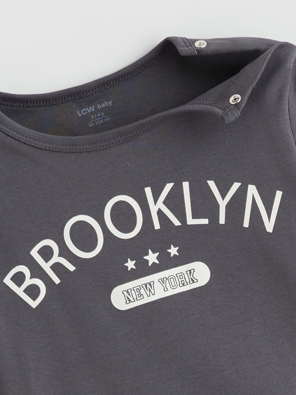 Antrasit Brooklyn Baskılı Erkek Bebek Pijama Takım-3
