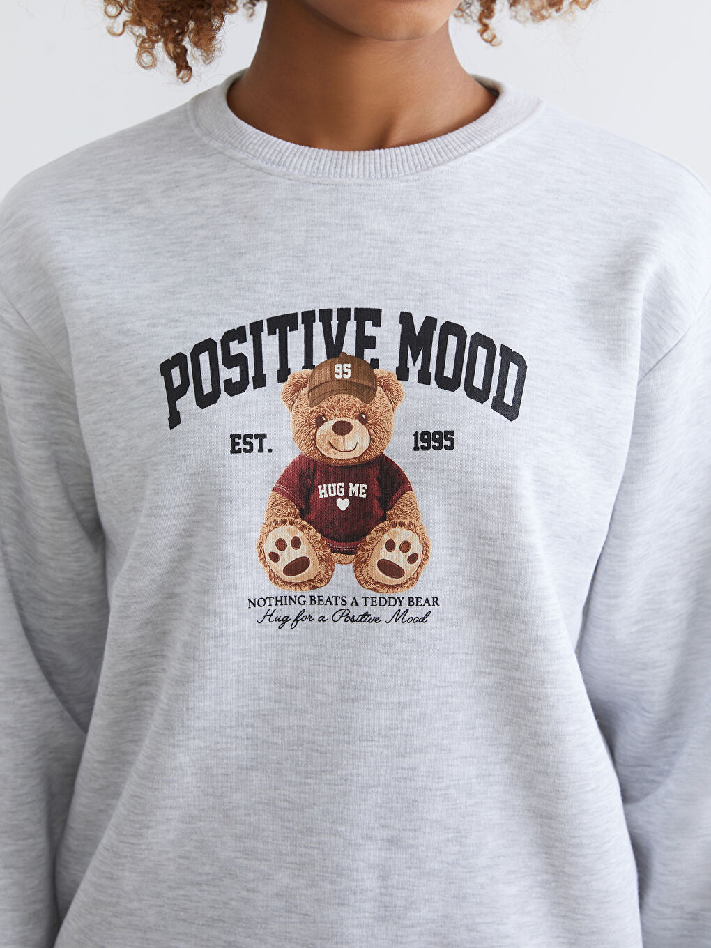 Teddy Bear Printed Oversize Women's Thick Sweatshirt-2