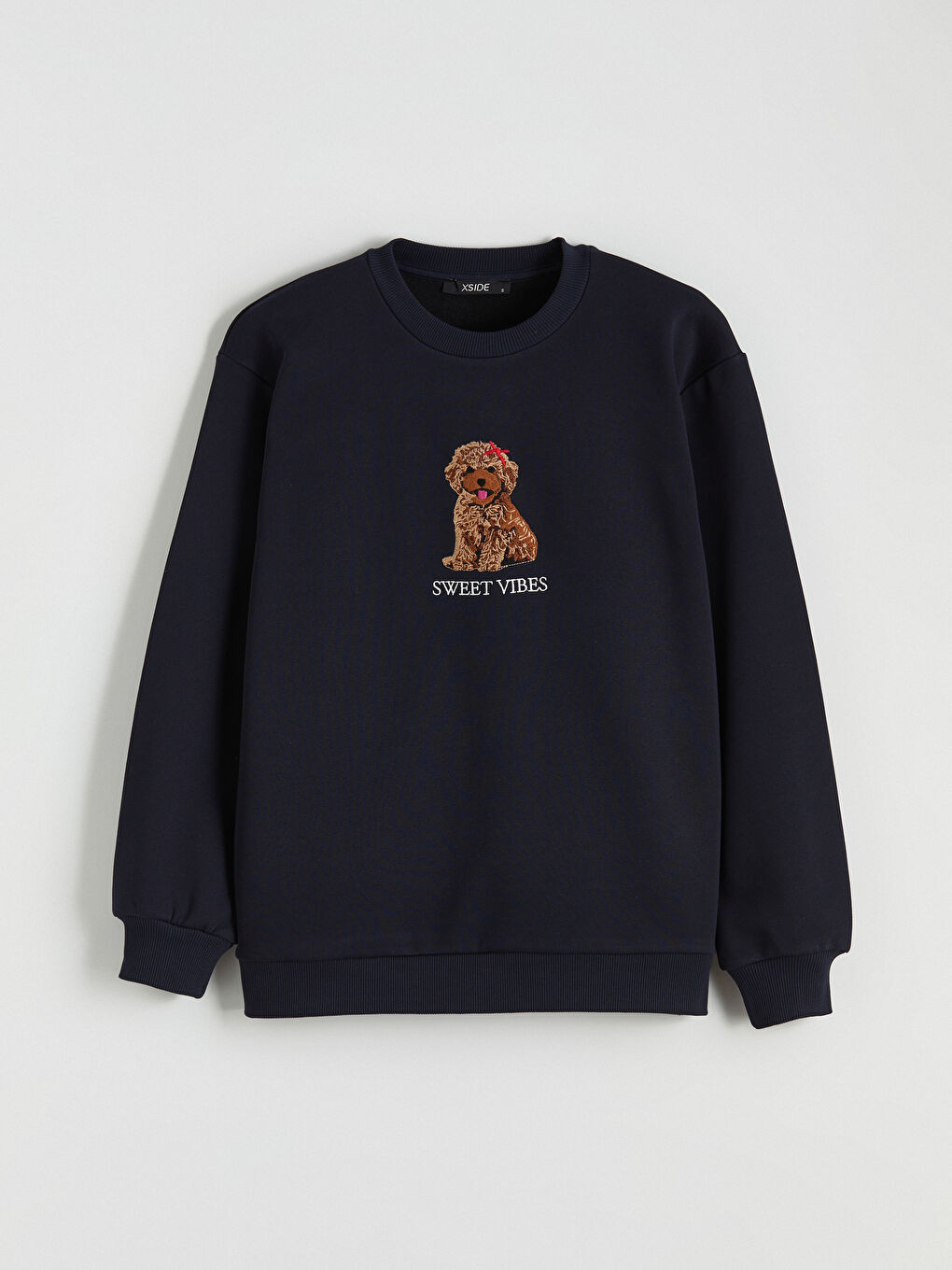 Embroidered Oversize Women's Thick Sweatshirt-4