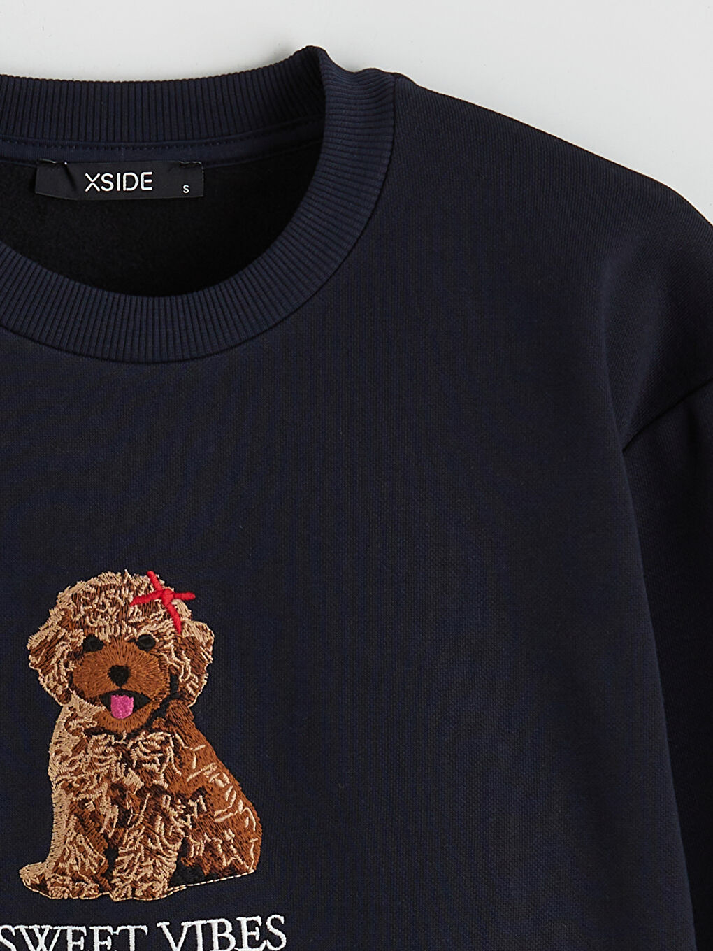 Embroidered Oversize Women's Thick Sweatshirt-6