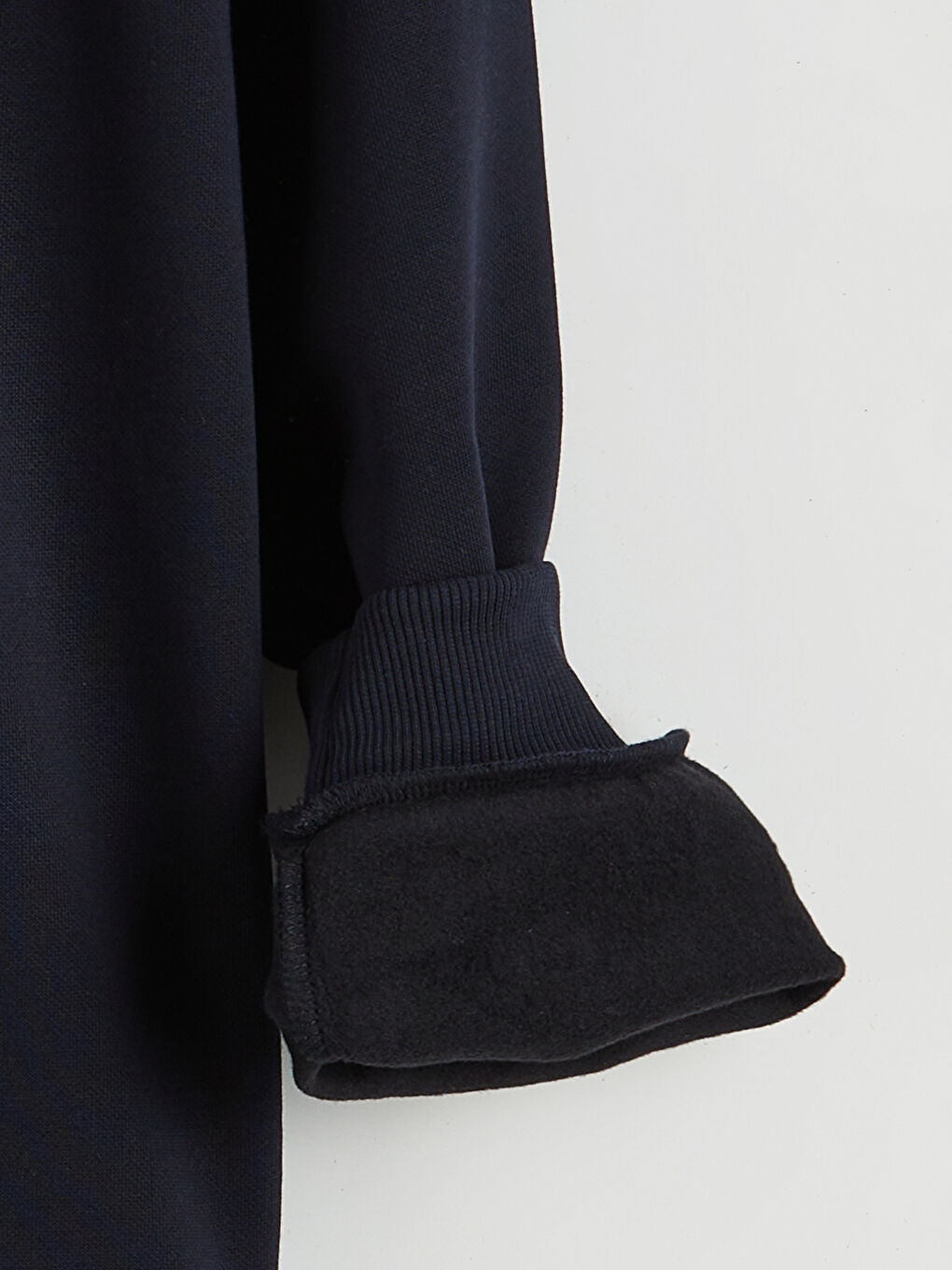 Lacivert Nakışlı Oversize Kadın Kalın Sweatshirt-6