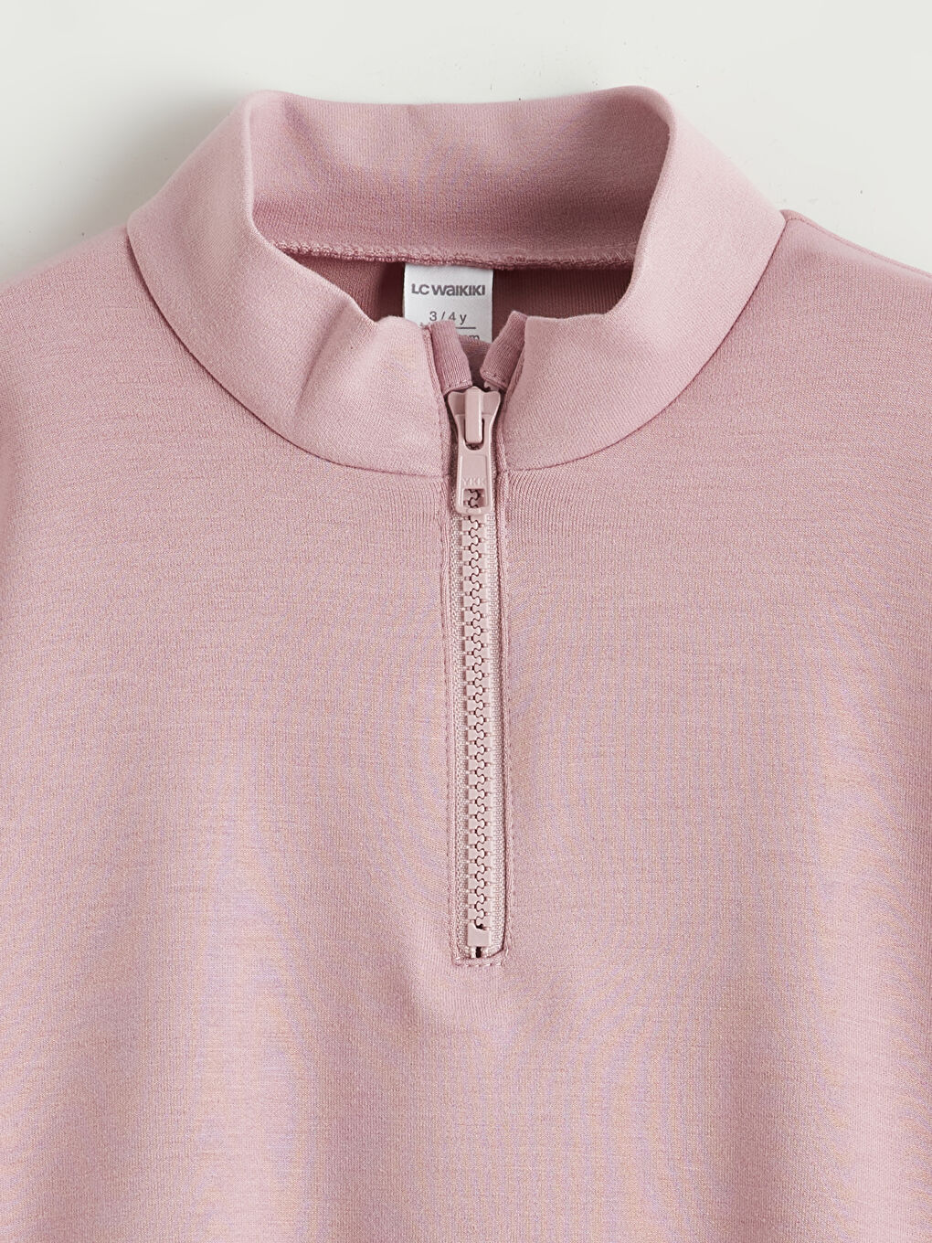 Lila Dik Yaka Kız Çocuk Sweatshirt-1