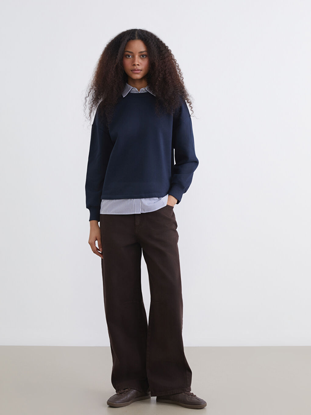 Woman NAVY Sweatshirt-1