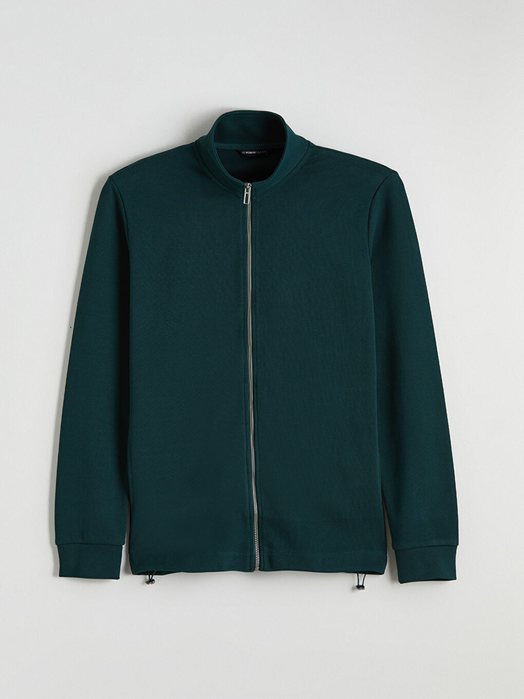 سويت شيرت بسحاب بياقة عالية وكم طويل رجال-5