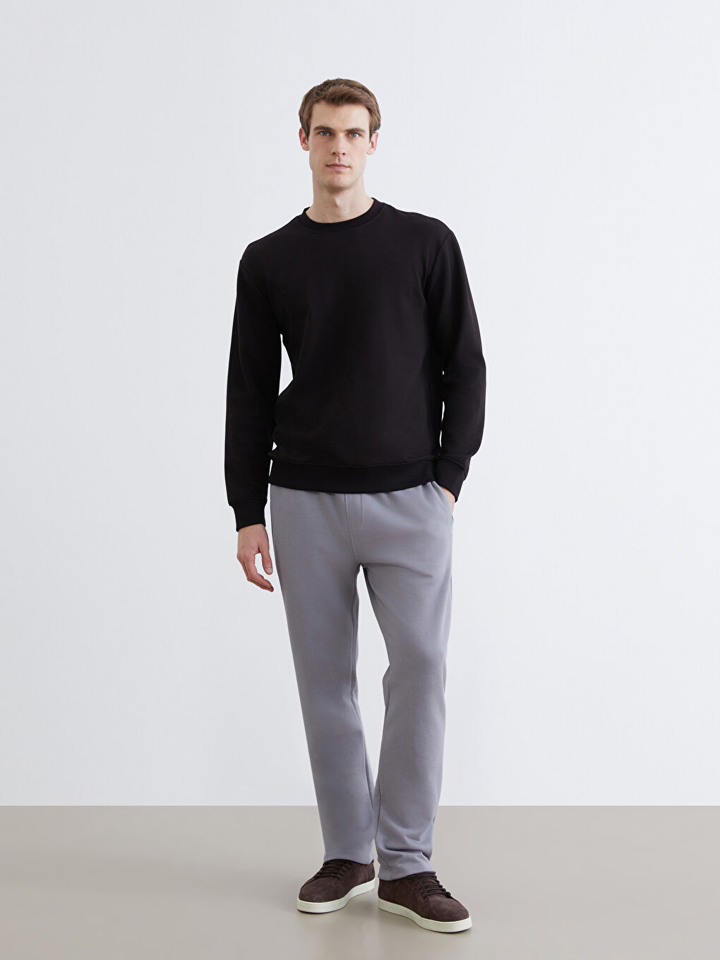 Gri Standart Kalıp Erkek Eşofman Altı