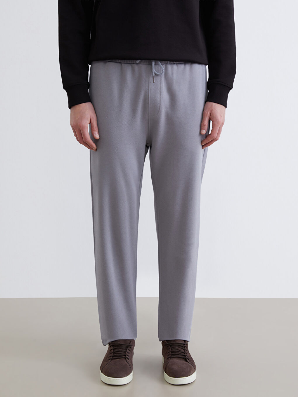 Gri Standart Kalıp Erkek Eşofman Altı-1