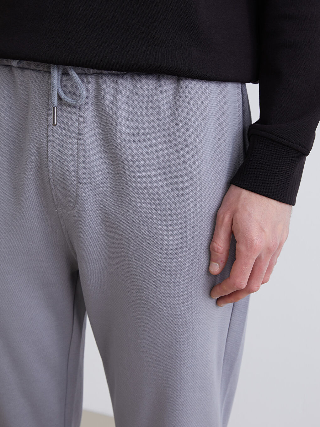 Gri Standart Kalıp Erkek Eşofman Altı-2