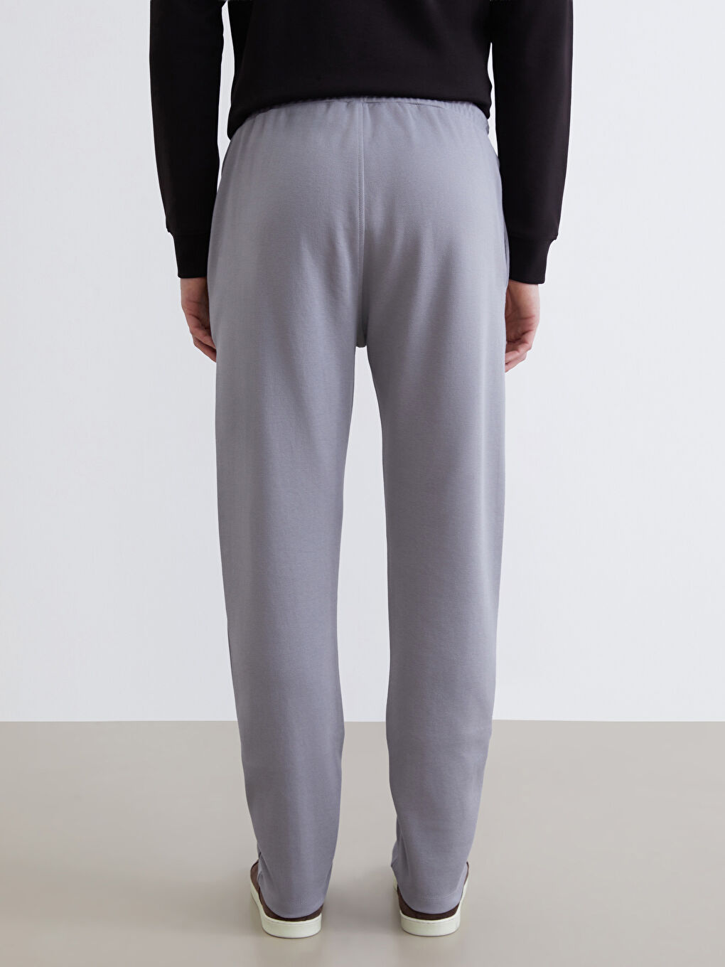 Gri Standart Kalıp Erkek Eşofman Altı-3