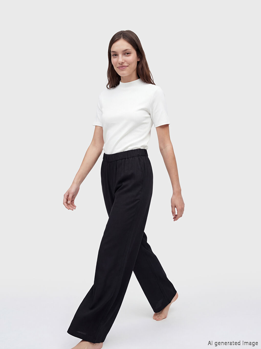 قيعان بيجاما نسائية واسعة الأرجل