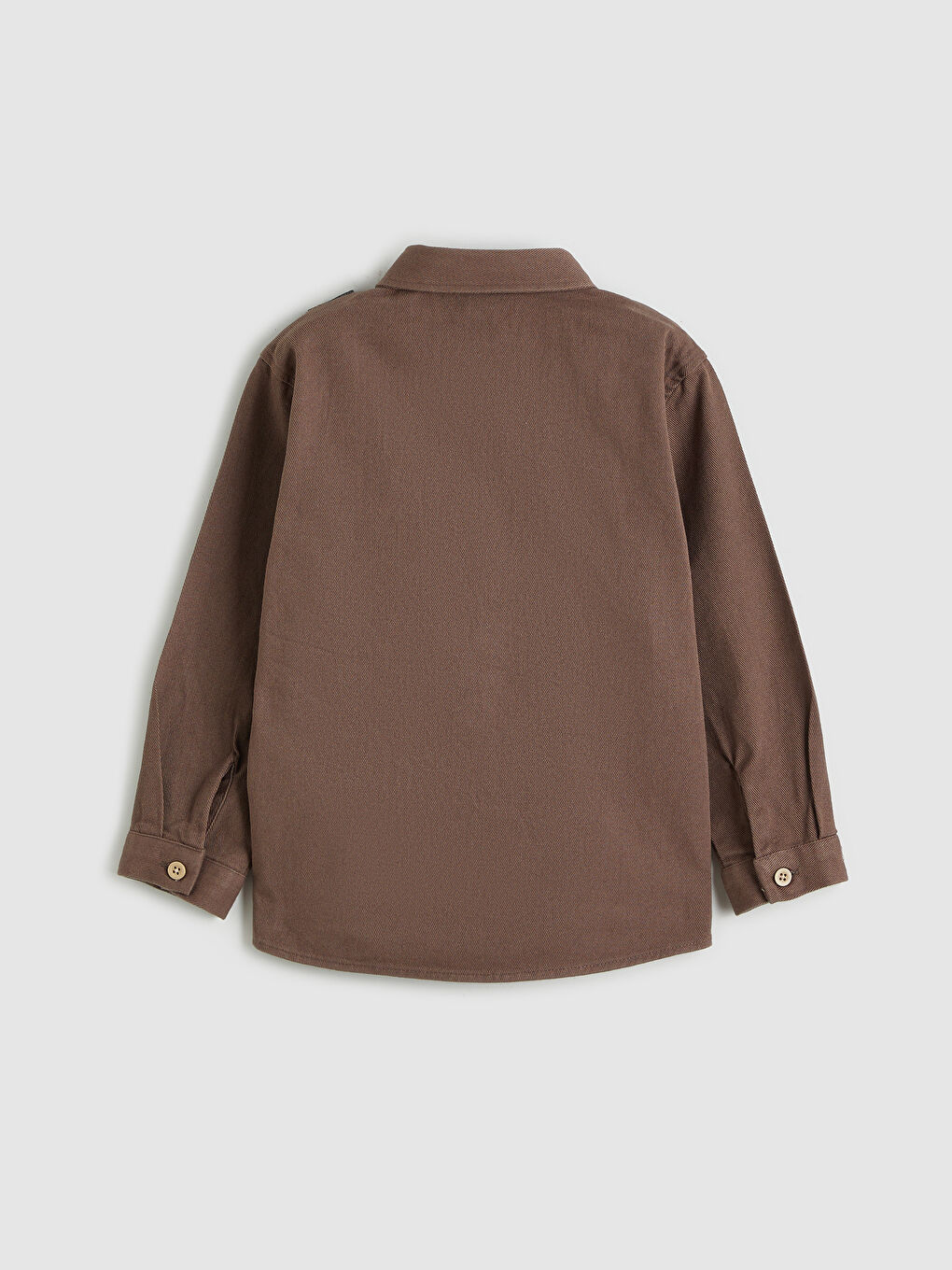 Kahverengi Erkek Çocuk Gabardin Gömlek-1