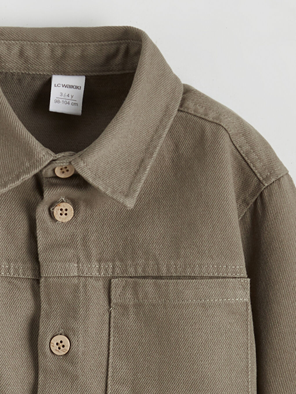 Yeşil Erkek Çocuk Gabardin Gömlek-1