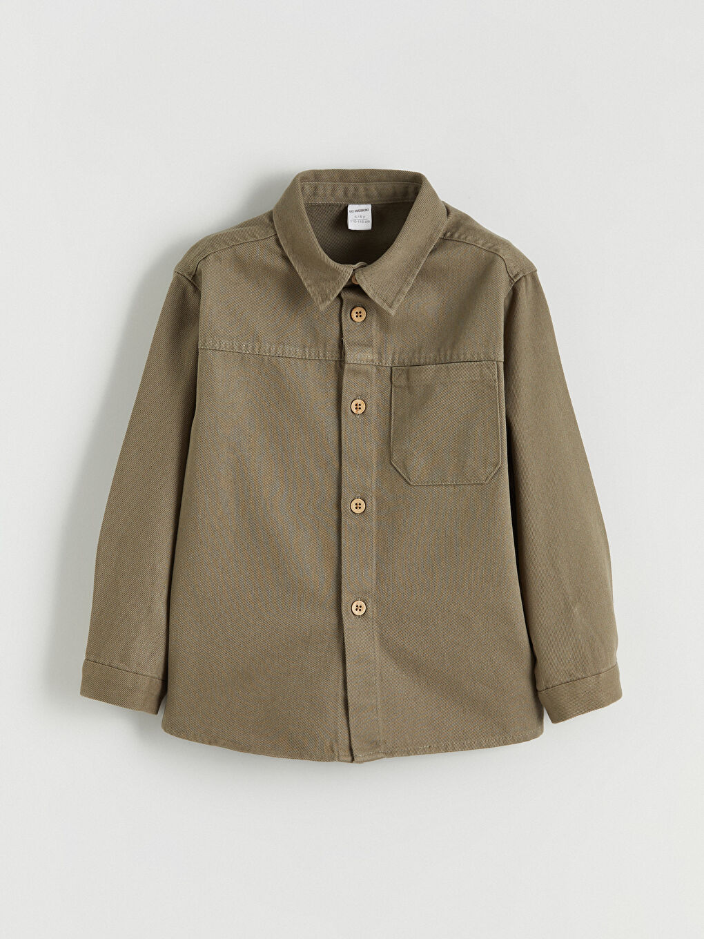 Yeşil Basic Uzun Kollu Erkek Çocuk Gömlek ve Pantolon 2'li-2