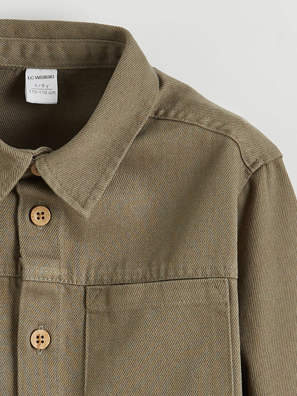 Yeşil Basic Uzun Kollu Erkek Çocuk Gömlek ve Pantolon 2'li-3