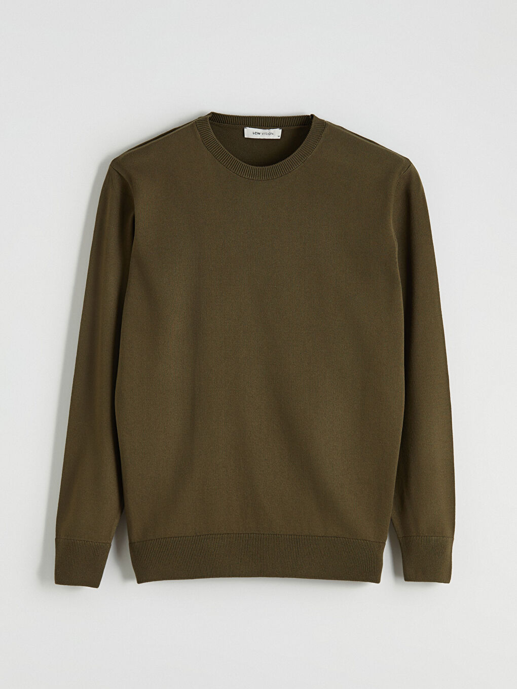 Haki Bisiklet Yaka Erkek Triko Kazak